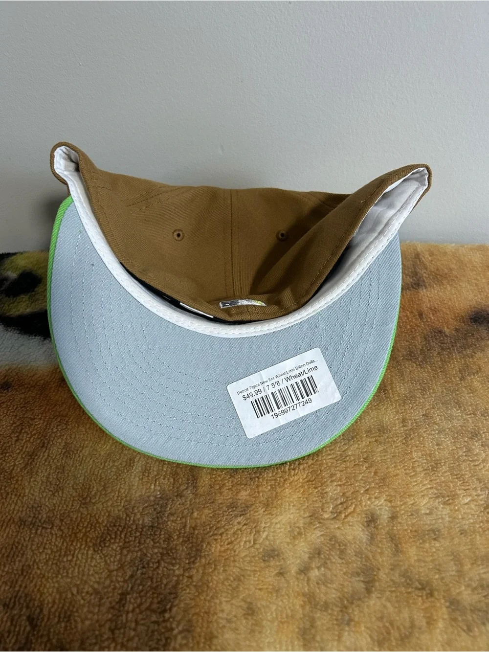 Detroit Tigers New Era Wheat/Lime Cooper 59FIFTY Fitted Hat
